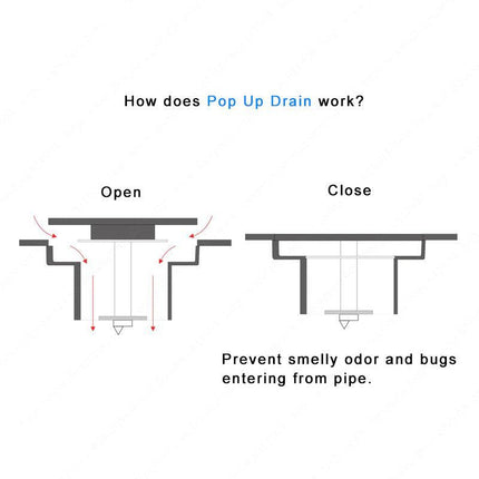 Shower Drains, Anti Odor Push Down Floor Drain – image 5