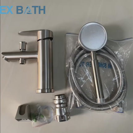 Pull Out Bathroom Faucet with Handheld Shower Head, Stainless Steel Bathroom Sink Faucet – image 7