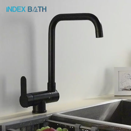 Pull Out Kitchen Faucet with Single Handle, Stainless Steel Kitchen Sink Faucet – video 4