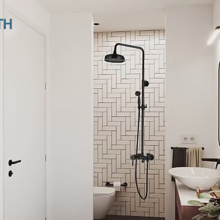 Bathtub Faucet with Handheld Shower, Shower Faucet Set with 8 Inch High Pressure Shower Head – image 16