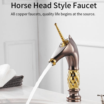 Bathroom Faucets, Gold Bathroom Sink Faucet with Unicorn Handle – image 12