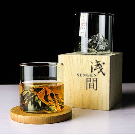 Crystal Whiskey Glass, Japanese Drinking Glass Tumbler for Sake
