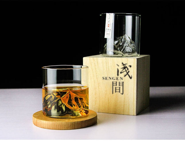 Crystal Whiskey Glass, Japanese Drinking Glass Tumbler for Sake
