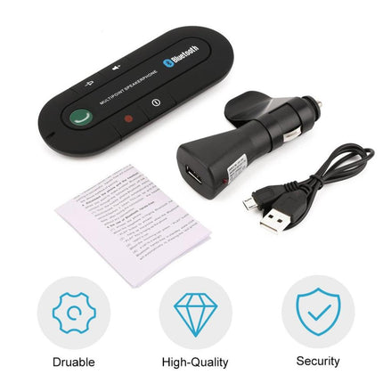 Bluetooth Car Speakerphone for Sun Visor, Hands Free Device for Car