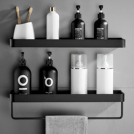 Corner Shelf for Shower, No Drill Shower Shelf with Towel Hooks, Wall Mounted Bathroom Shelf, Shower Caddy