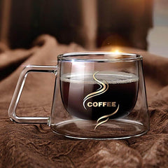 Glass Coffee Cups, Square Clear Glass Cup, Drinking Glasses and Water Glass, Eco Friendly Glassware and Drinkware