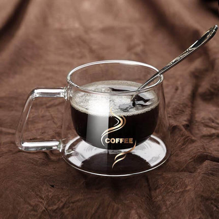 Glass Coffee Cups, Square Clear Glass Cup