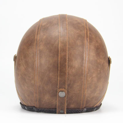 Retro Vintage Motorcycle Helmet, Open Face Helmet with Removable Pads, Biker Helmet with Chin Strap, Motorcycle Gear