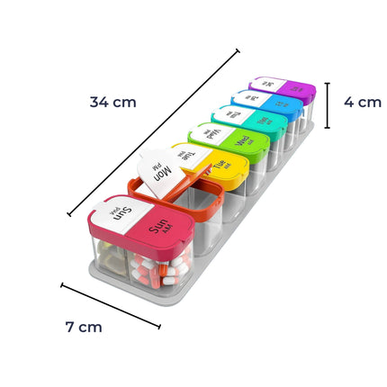 Weekly Pill Organizer 7 Day, BPA Free Moisture Resistant Pill Case for Vitamins and Supplements – image 7