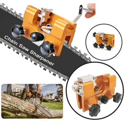 Professional Chainsaw Sharpener Hand Crank, Chainsaw Chain Sharpener with 30 Degree Angle