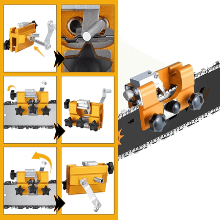 Professional Chainsaw Sharpener Hand Crank, Chainsaw Chain Sharpener with 30 Degree Angle, Chainsaw Sharpening Tool – image 4