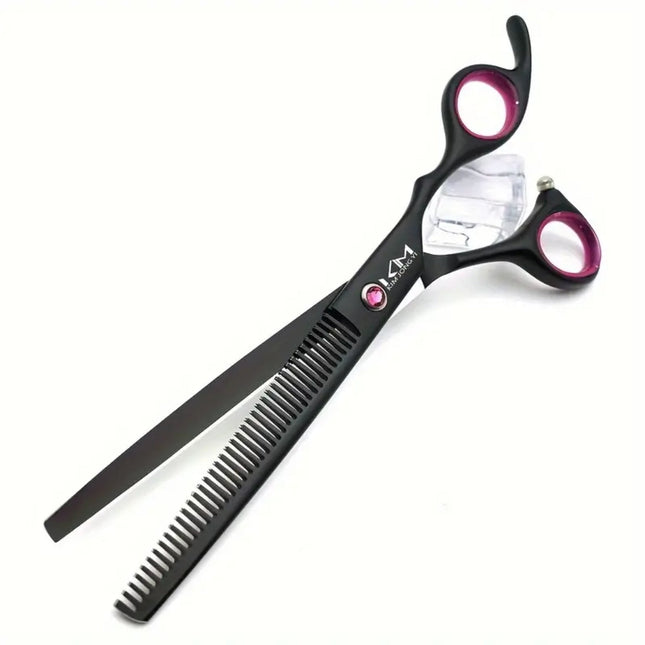 Dog Grooming Scissors Set, Professional Dog Grooming Tools with Thinning Scissors, Curved and Chunker Dog Shears_01