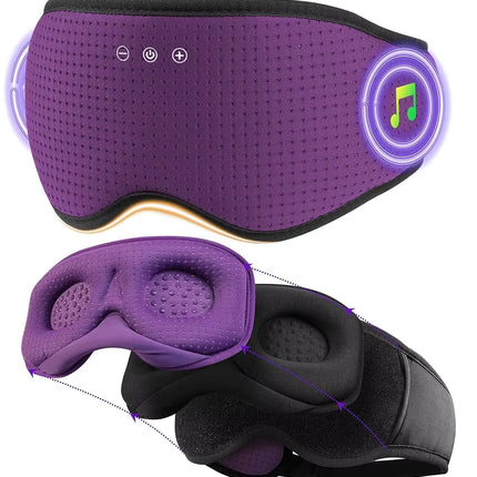 DreamGuard | Bluetooth 3D Sleep Mask with Light Blocking & Breathable Fabric | Perfect Eye Protector for Office Naps