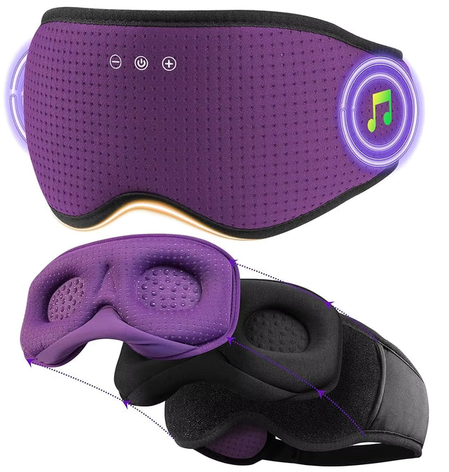DreamGuard | Bluetooth 3D Sleep Mask with Light Blocking & Breathable Fabric | Perfect Eye Protector for Office Naps