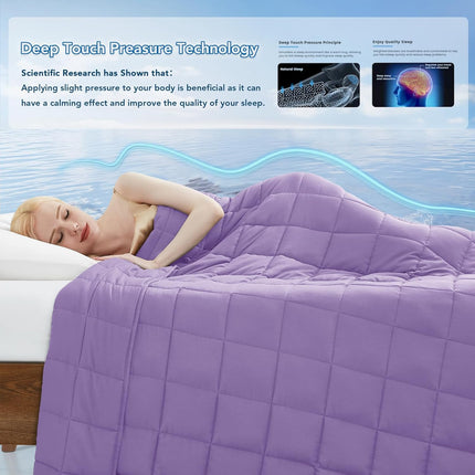 Cozy Comfort | Weighted Blanket with Cooling Microfiber | All-Season Softness for Ultimate Relaxation