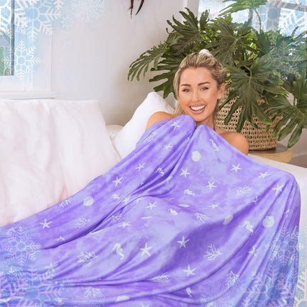 Coastal Comfort | Direct Cooling Throw Blanket with Double-Sided Effect | Lightweight & Breathable for Hot Sleepers