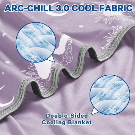Cozy Comfort | Cooling Blanket with Double-Sided Fabric | Lightweight Summer Blanket for Hot Sleepers and Travel