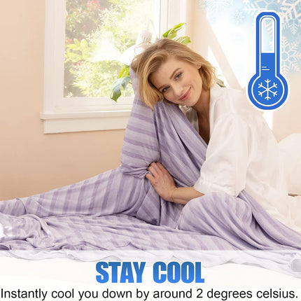Cool Comfort | Direct Cooling Throw Blanket for Hot Sleepers with Double-Sided Cold Effect | Lightweight & Breathable Summer Blanket for Night Sweats