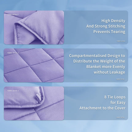 Cozy Comfort | Weighted Blanket with Cooling Microfiber | All-Season Softness for Ultimate Relaxation