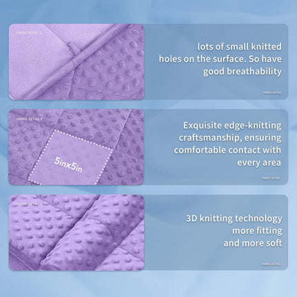 Cozy Comfort | Dots Weighted Blanket with Cooling Microfiber | All-Season Softness for Ultimate Relaxation