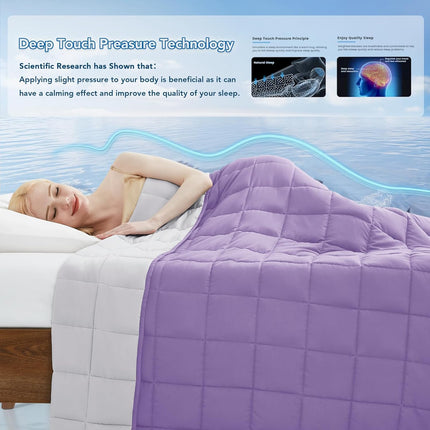 Cozy Comfort | Weighted Blanket with Cooling Microfiber | All-Season Softness for Ultimate Relaxation