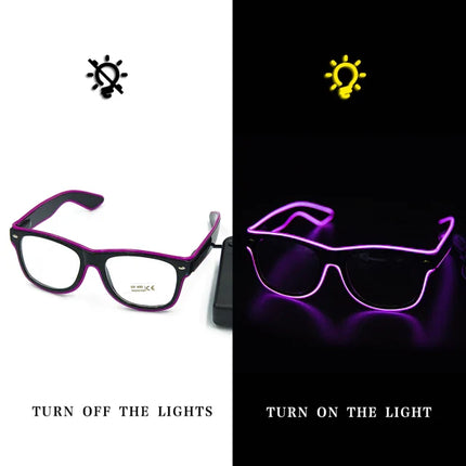 Neon Glasses with LED Lighting Modes | Colorful Tech Accessory for Parties and Events