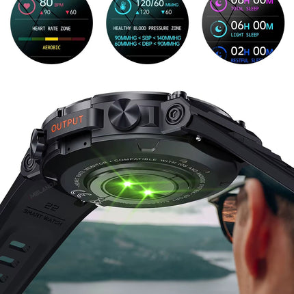 Rugged Smart Watch for Men, Fitness Tracker with Heart Rate and Sleep Monitor – image 12