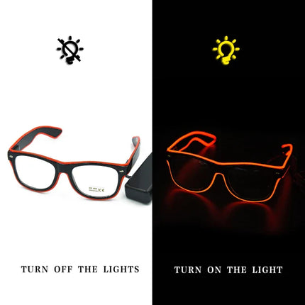 Neon Glasses with LED Lighting Modes | Colorful Tech Accessory for Parties and Events