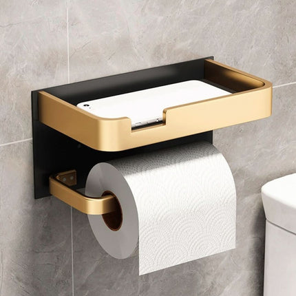 Wall Mounted Toilet Paper Holder No Drill, Metal Bathroom Hardware, Bathroom Accessories for Modern Bathroom Decor