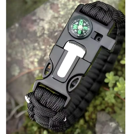 Survival Paracord Bracelet with Fire Starter and Compass – image 7