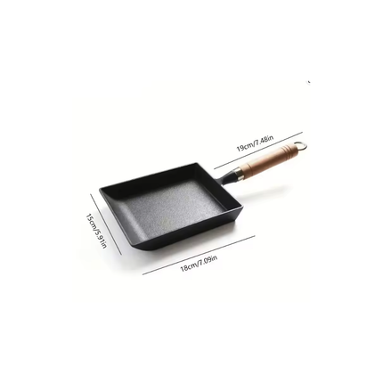 Cast Iron Pan for Tamagoyaki, Square Egg Pan for Pancakes and Crepes