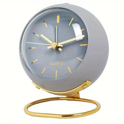 Analog Alarm Clock Non Ticking, Silent Analog Clock with Light, Vintage Alarm Clock for Bedside and Travel – image 4