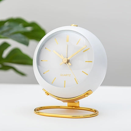 Analog Alarm Clock Non Ticking, Vintage Alarm Clock for Bedside and Travel – image 7