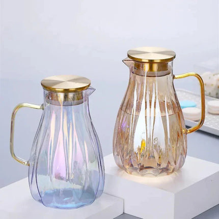 Glass Water Jugs, Glass Pitcher with Lid for Hot and Cold Drinks – image 5