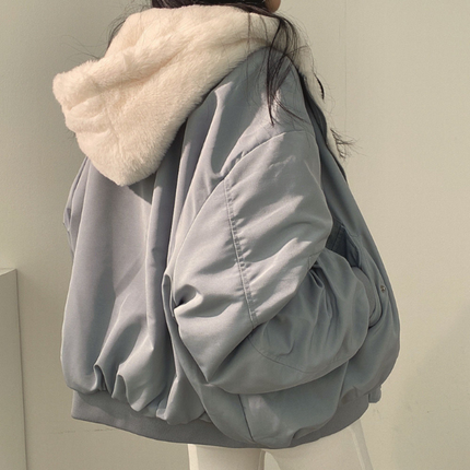 Womens Winter Coat with Hood, Reversible Womens Jacket