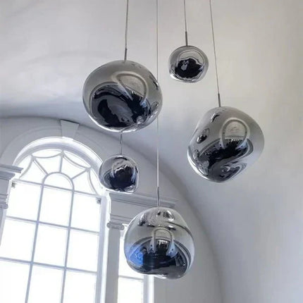 Ceiling Light Fixture, Modern Melt Pendant Light with Lava Texture