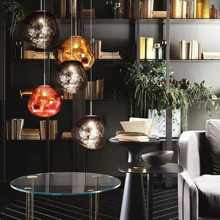 Ceiling Light Fixture, Modern Melt Pendant Light with Lava Texture – image 15