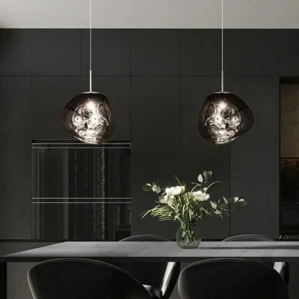 Ceiling Light Fixture, Modern Melt Pendant Light with Lava Texture – image 16