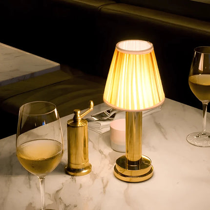 Retro-Inspired Table Lamp with Dimmable Touch Control | Cordless & Rechargeable Lighting for Home Decor