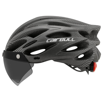 Bike Helmet with Light, Bicycle Helmet with Visor and Sun Shade
