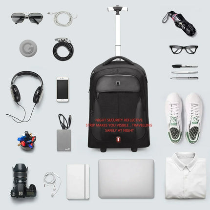 Travel Backpack with Wheels, 3 in 1 Roller Bag – image 4