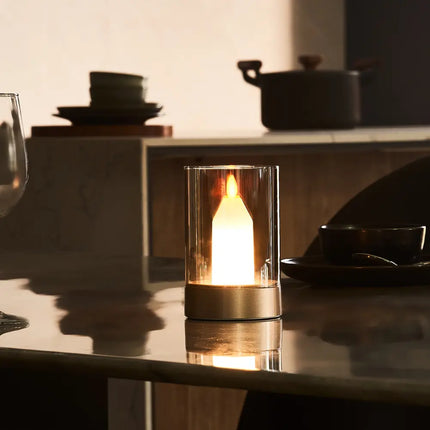 Hand Gesture Control Candle Glow Lamp with Warm White Light | Safe and Stylish Ambiance for Home and Special Occasions