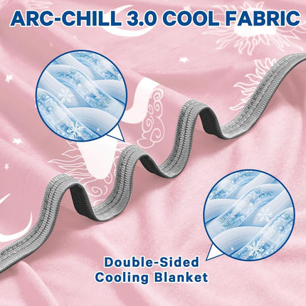 Cozy Comfort | Cooling Blanket with Double-Sided Fabric | Lightweight Summer Blanket for Hot Sleepers and Travel