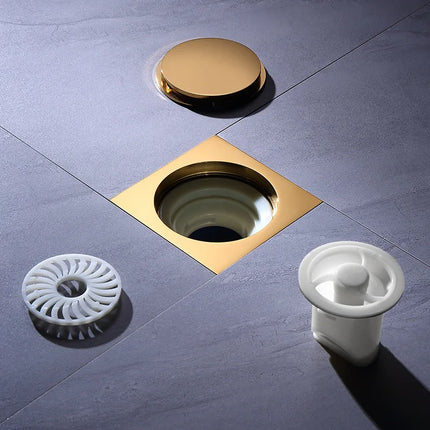 Shower Drain with Trap, 4 Inch Floor Drain with Anti Odor Valve
