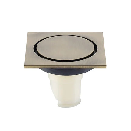 Shower Drain with Trap, Brass Bathroom Drain with Removable Cover – image 13