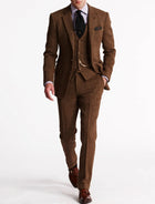 Mens Suits, Herringbone Tailored Suit for Wedding and Formal Wear – image 7
