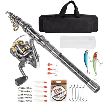 Telescopic Fishing Pole with Spinning Reel, Carbon Fiber Fishing Rod for Saltwater – image 6