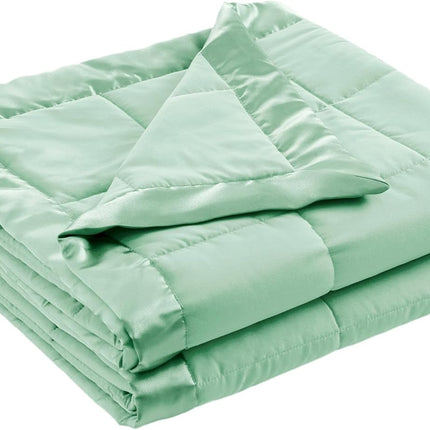 Windom Collection | Down Alternative Blanket with Moisture-Wicking Treatment | Lightweight & Soft Bed Cover for All Seasons, Satin Trim