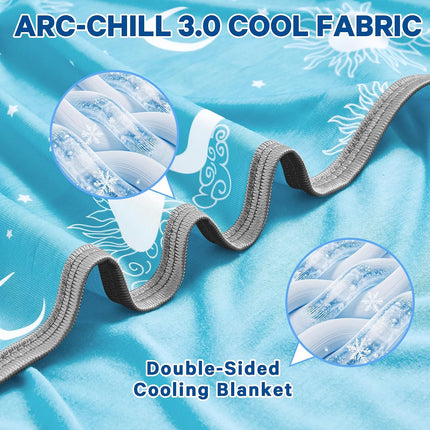 Cozy Comfort | Cooling Blanket with Double-Sided Fabric | Lightweight Summer Blanket for Hot Sleepers and Travel