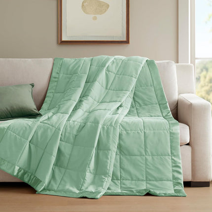 Windom Collection | Down Alternative Blanket with Moisture-Wicking Treatment | Lightweight & Soft Bed Cover for All Seasons, Satin Trim